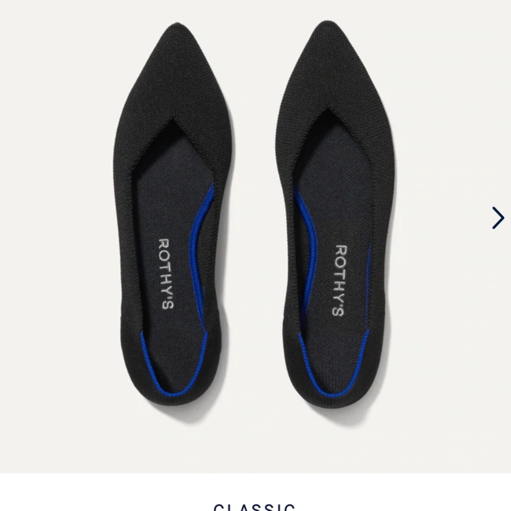 Rothy’s The Point size 6- comes with extra brand new, unworn insoles ($10 value)